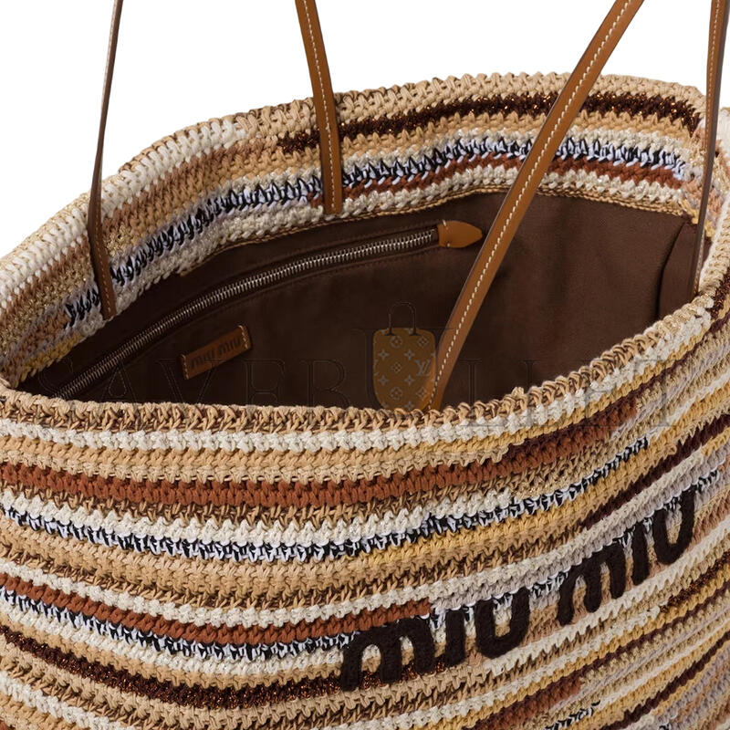 MIU MIU IVY CROCHET TOTE BAG 5BG228 (40*34*16cm)